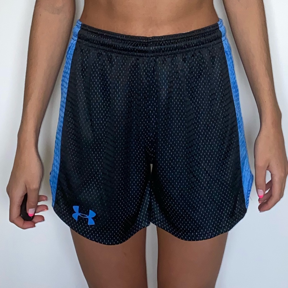 Blue and Black Under Armour Athletic Shorts